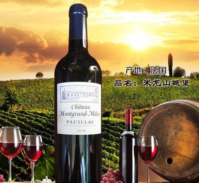 法國進(jìn)口原裝米龍山城堡紅酒750ml 梅洛干紅葡萄酒 禮品酒